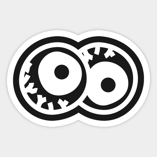 Creepy eyes Creepy Eyes Sticker TeePublic